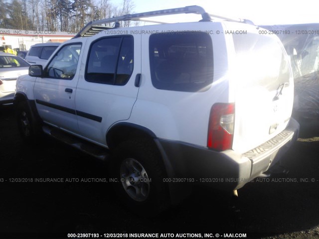 5N1ED28YXYC543698 - 2000 NISSAN XTERRA XE/SE WHITE photo 3