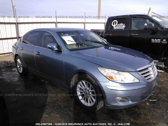 KMHGC4DE6BU132559 - 2011 HYUNDAI GENESIS 3.8L BLUE photo 1