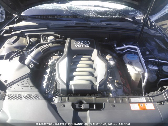 WAUVVAFR9AA054618 - 2010 AUDI S5 PRESTIGE BLACK photo 10