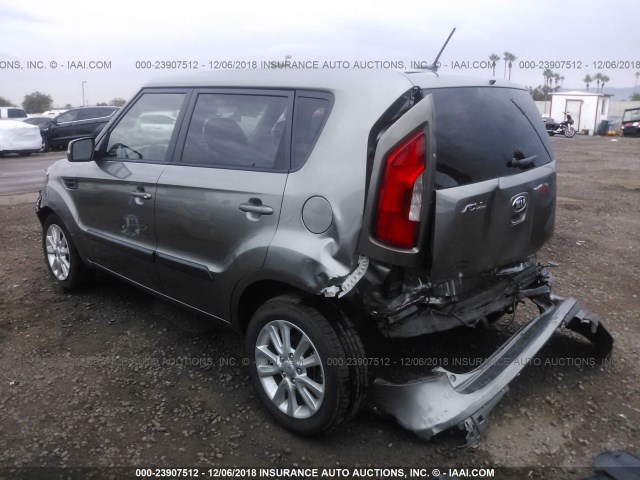 KNDJT2A64D7633530 - 2013 KIA SOUL +/!/SPORT GRAY photo 3