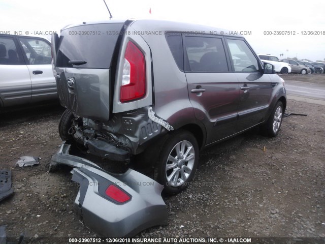 KNDJT2A64D7633530 - 2013 KIA SOUL +/!/SPORT GRAY photo 4