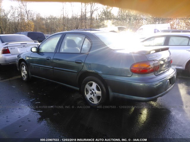 1G1NE52J72M719096 - 2002 CHEVROLET MALIBU LS 绿色 照片 3