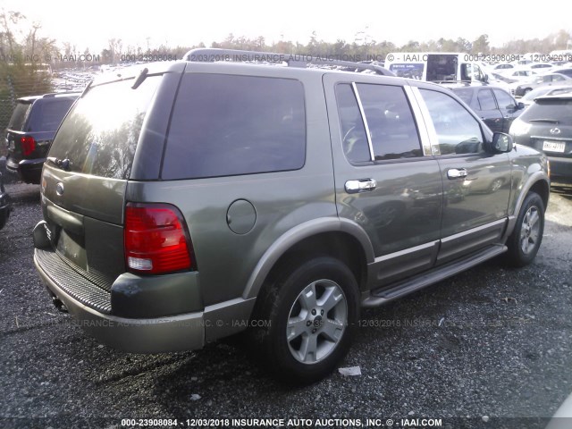 1FMZU64K93UA54805 - 2003 FORD EXPLORER EDDIE BAUER GREEN photo 4