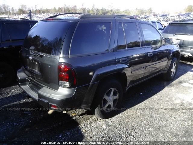 1GNDS13S062169423 - 2006 CHEVROLET TRAILBLAZER LS/LT GRAY photo 4