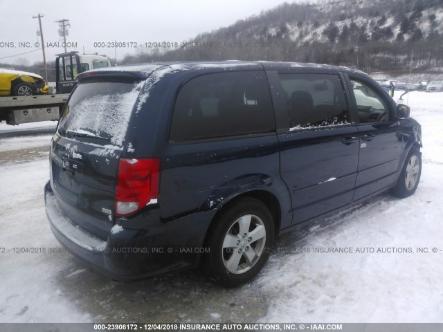 2C4RDGBG1DR692134 - 2013 DODGE GRAND CARAVAN SE Dark Blue photo 4