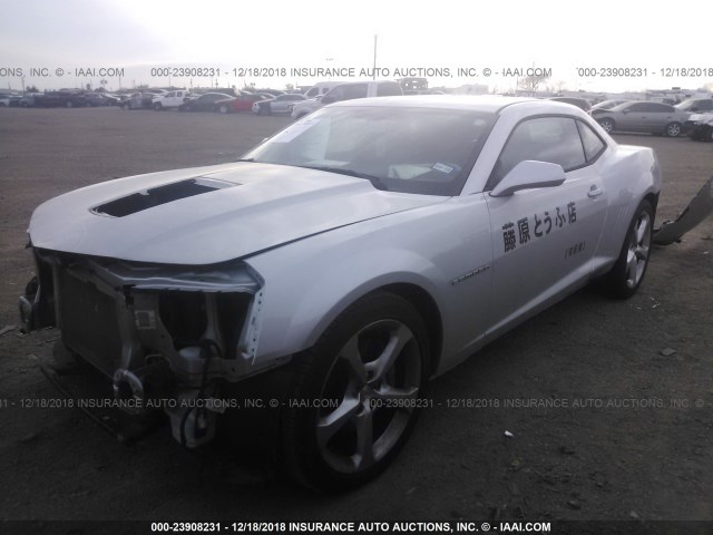 2G1FT1EW5E9231633 - 2014 CHEVROLET CAMARO 2SS SILVER photo 2