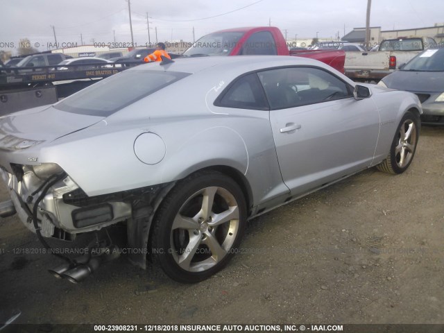 2G1FT1EW5E9231633 - 2014 CHEVROLET CAMARO 2SS SILVER photo 4