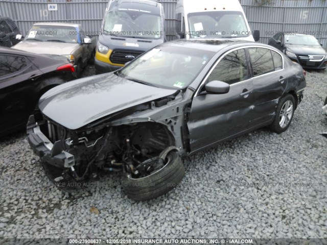 JN1CV6AR3CM675663 - 2012 INFINITI G37 GRAY photo 2