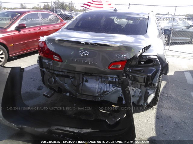 JN1CV6AP4FM501541 - 2015 INFINITI Q40 GRAY photo 6