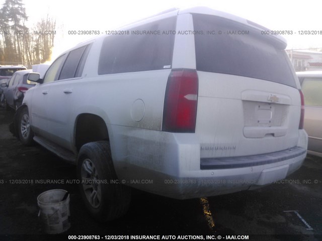 1GNSKHKC9JR375561 - 2018 CHEVROLET SUBURBAN K1500 LT SILVER photo 3