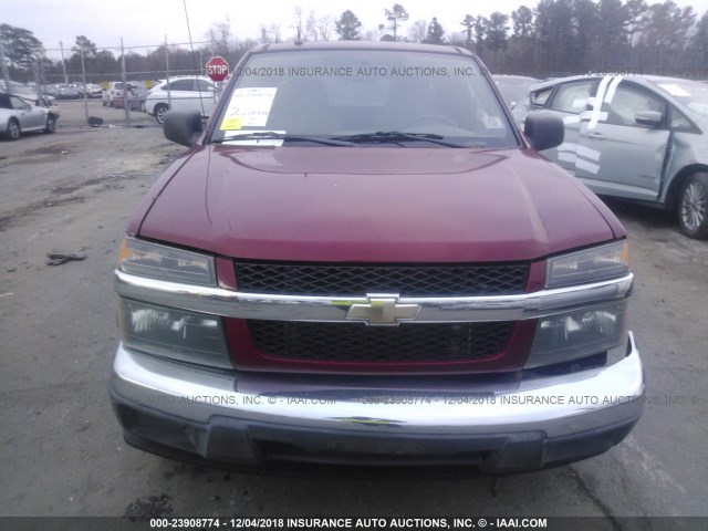 1GCDT196858219562 - 2005 CHEVROLET COLORADO RED photo 6