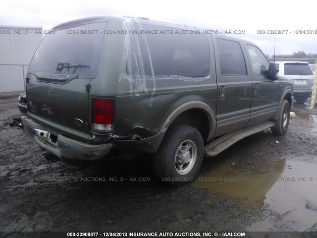 1FMNU43S01EA48659 - 2001 FORD EXCURSION LIMITED GREEN photo 4