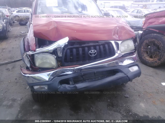 5TENM92N31Z720093 - 2001 TOYOTA TACOMA RED photo 6