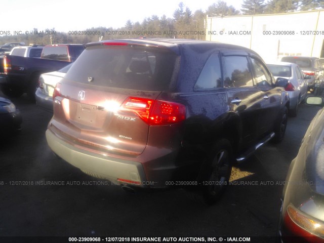 2HNYD28527H533552 - 2007 ACURA MDX SPORT RED photo 4