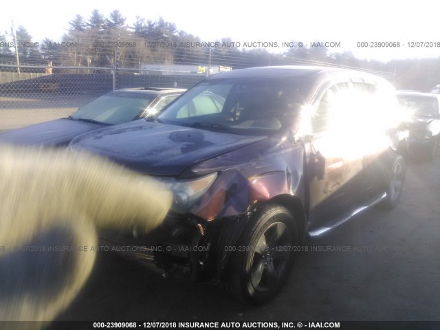 2HNYD28527H533552 - 2007 ACURA MDX SPORT RED photo 6