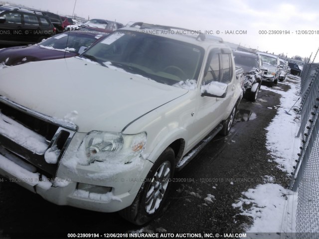 1FMEU53888UB12103 - 2008 FORD EXPLORER SPORT TR LIMITED WHITE photo 2