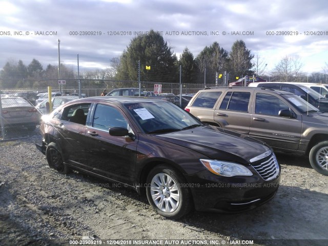 1C3CCBAB9CN180560 - 2012 CHRYSLER 200 LX BURGUNDY photo 1