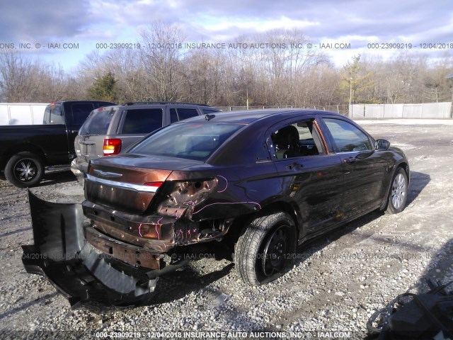 1C3CCBAB9CN180560 - 2012 CHRYSLER 200 LX BURGUNDY photo 4