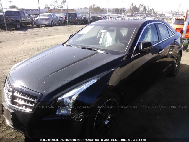 1G6AA5RA9D0168139 - 2013 CADILLAC ATS BLACK photo 2