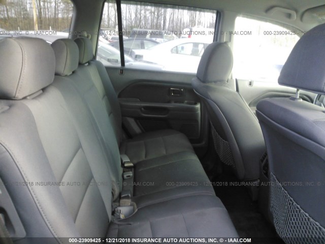 5FNYF28288B026345 - 2008 HONDA PILOT VP SILVER photo 8