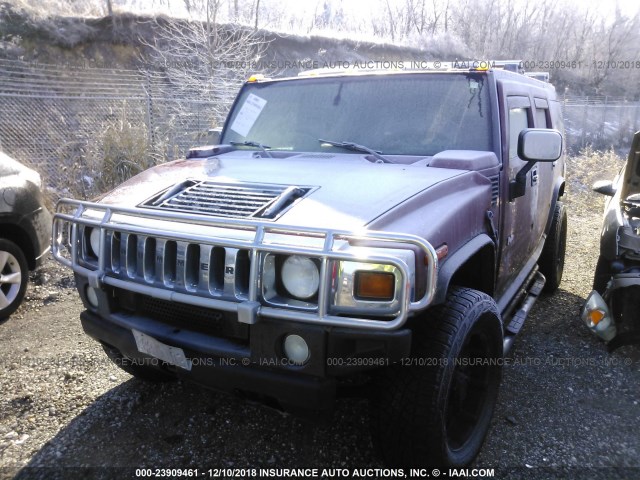 5GRGN23UX5H124827 - 2005 HUMMER H2 MAROON photo 2