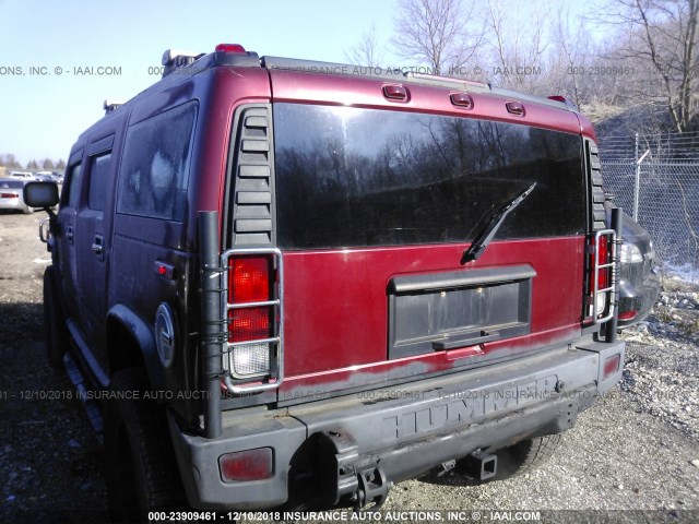 5GRGN23UX5H124827 - 2005 HUMMER H2 MAROON photo 3