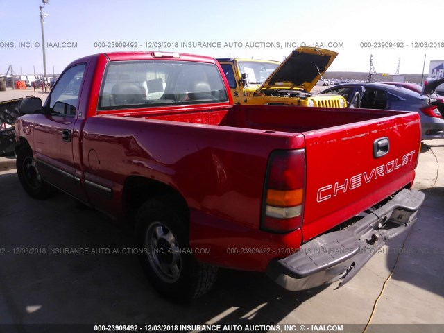 1GCEC14W8XZ213818 - 1999 CHEVROLET SILVERADO C1500 RED photo 3