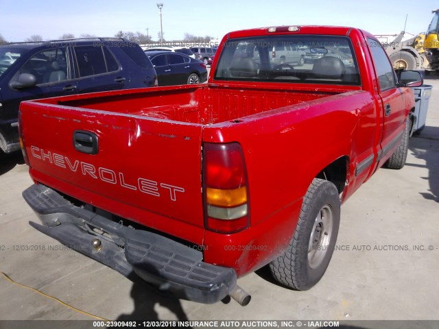 1GCEC14W8XZ213818 - 1999 CHEVROLET SILVERADO C1500 RED photo 4