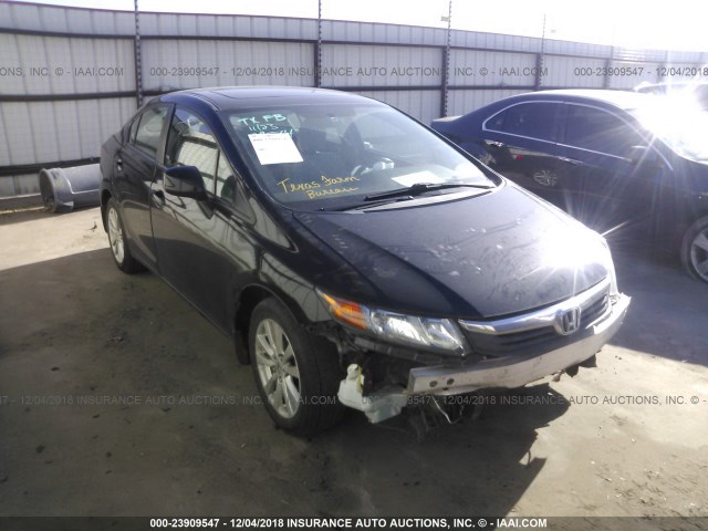 19XFB2F90CE332960 - 2012 HONDA CIVIC EXL BLACK photo 1