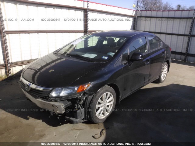 19XFB2F90CE332960 - 2012 HONDA CIVIC EXL BLACK photo 2