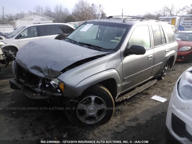 1GNDS13S062162701 - 2006 CHEVROLET TRAILBLAZER LS/LT GRAY photo 2