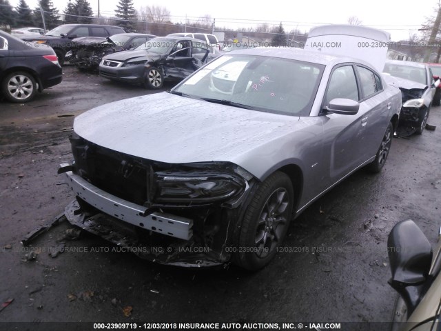 2C3CDXJG0JH189241 - 2018 DODGE CHARGER GT SILVER photo 2