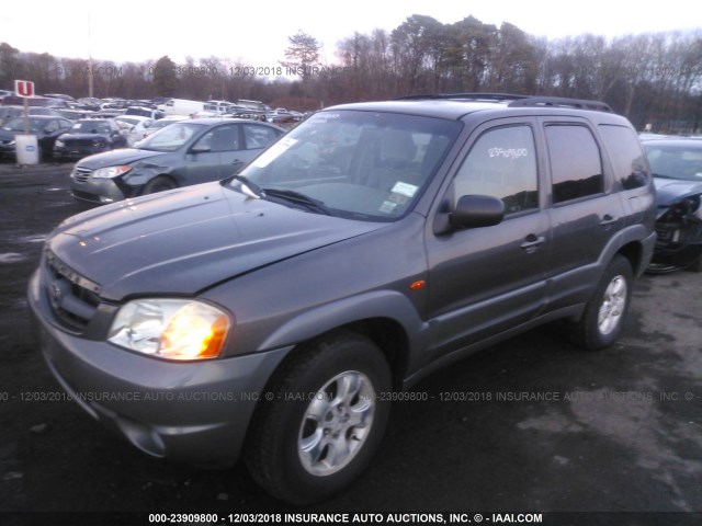 4F2YU08182KM51950 - 2002 MAZDA TRIBUTE LX/ES GRAY photo 2