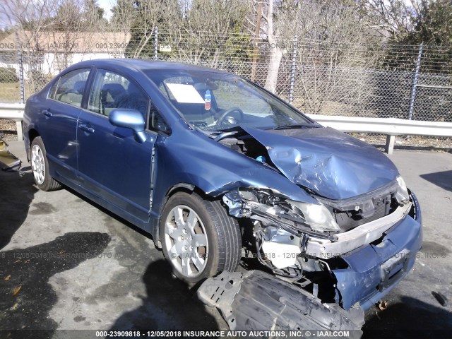 1HGFA16517L021255 - 2007 HONDA CIVIC LX BLUE photo 1