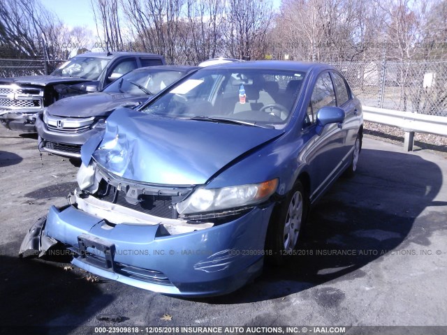 1HGFA16517L021255 - 2007 HONDA CIVIC LX BLUE photo 2