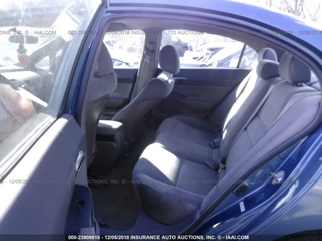 1HGFA16517L021255 - 2007 HONDA CIVIC LX BLUE photo 8