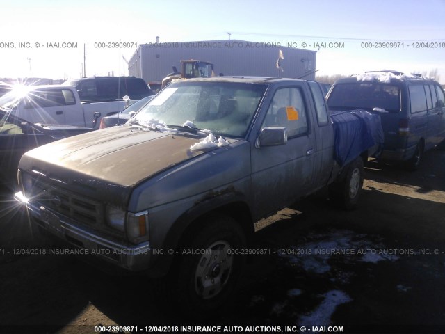 1N6HD16Y7MC404313 - 1991 NISSAN TRUCK KING CAB BLUE photo 2