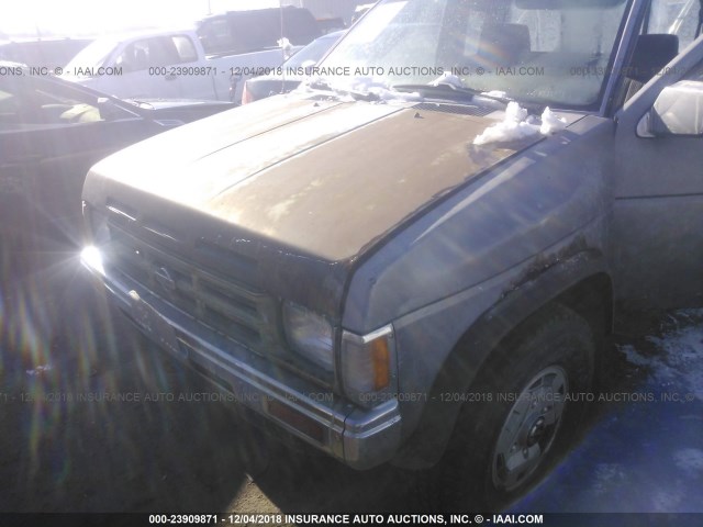 1N6HD16Y7MC404313 - 1991 NISSAN TRUCK KING CAB BLUE photo 6