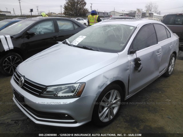 3VWL07AJ6FM331486 - 2015 VOLKSWAGEN JETTA SEL Light Blue photo 2