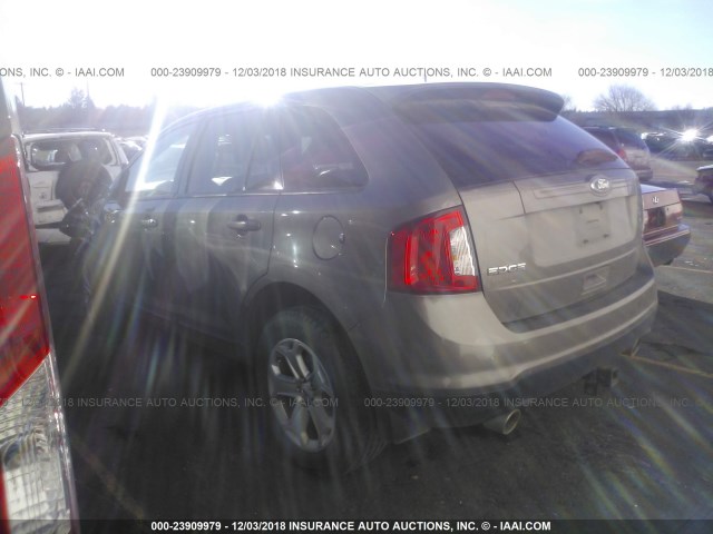 2FMDK4JC6CBA41825 - 2012 FORD EDGE SEL GRAY photo 3