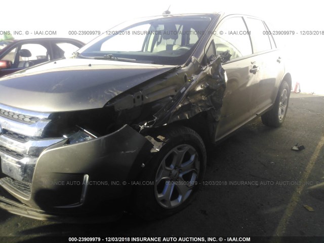 2FMDK4JC6CBA41825 - 2012 FORD EDGE SEL GRAY photo 6