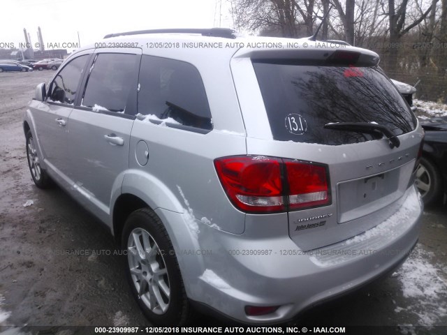 3C4PDCBG6CT153293 - 2012 DODGE JOURNEY SXT SILVER photo 3