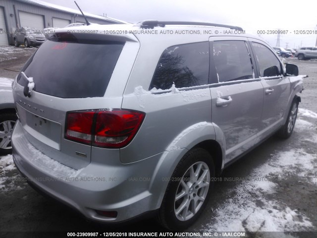 3C4PDCBG6CT153293 - 2012 DODGE JOURNEY SXT SILVER photo 4