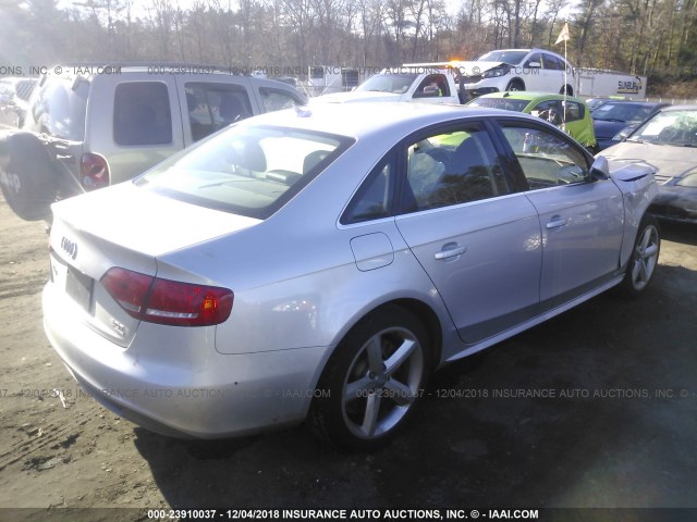 WAUFFAFL9CA097663 - 2012 AUDI A4 PREMIUM PLUS SILVER photo 4