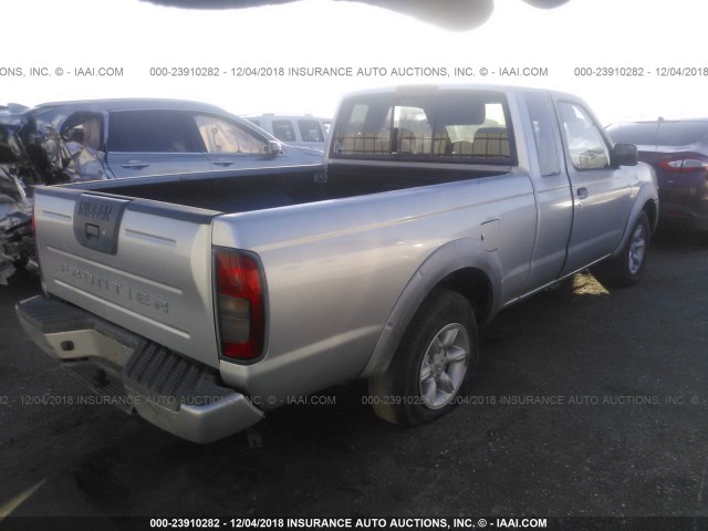 1N6DD26S91C310428 - 2001 NISSAN FRONTIER KING CAB XE SILVER photo 4