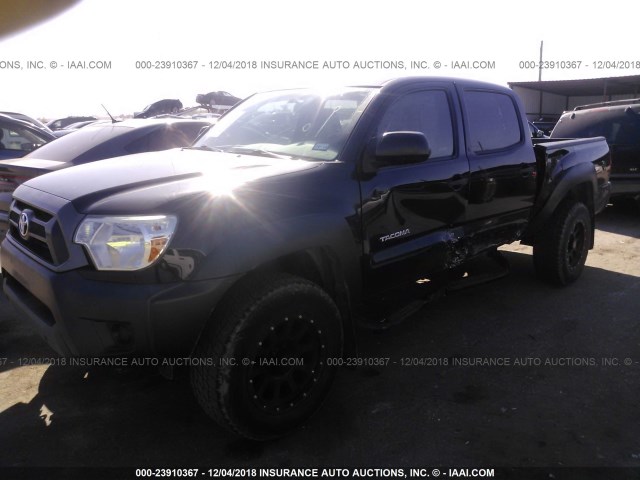 5TFJU4GN1DX047665 - 2013 TOYOTA TACOMA DOUBLE CAB PRERUNNER BLACK photo 2