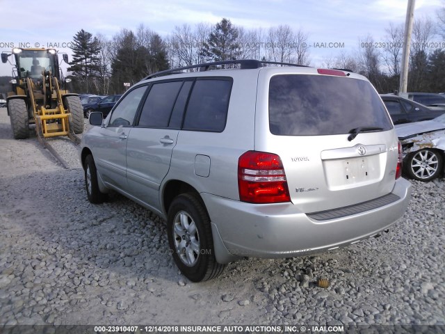 JTEHF21A230127272 - 2003 TOYOTA HIGHLANDER LIMITED SILVER photo 3