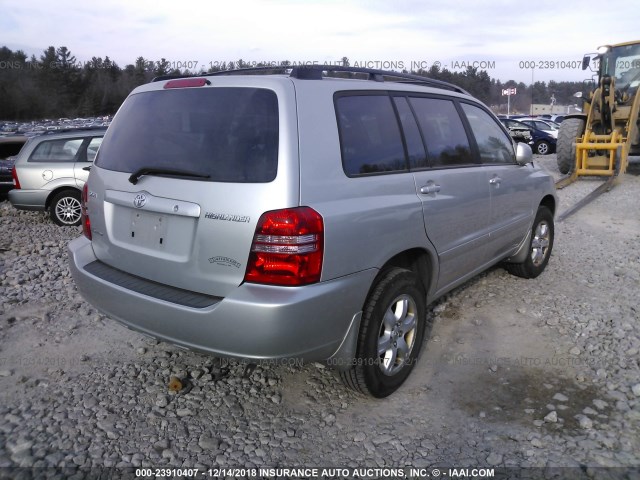 JTEHF21A230127272 - 2003 TOYOTA HIGHLANDER LIMITED SILVER photo 4