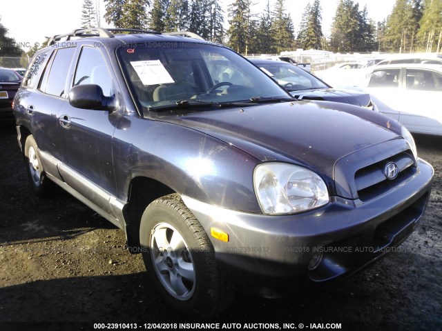 KM8SC13D15U909204 - 2005 HYUNDAI SANTA FE GLS/LX BLUE photo 1