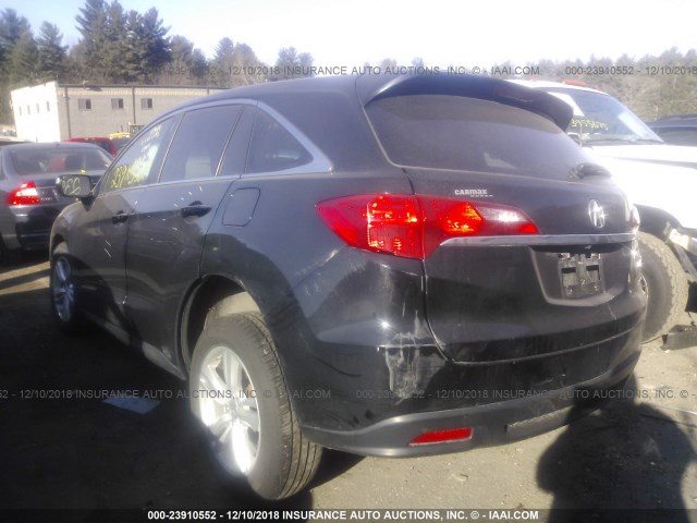 5J8TB4H39FL013058 - 2015 ACURA RDX BLACK photo 3